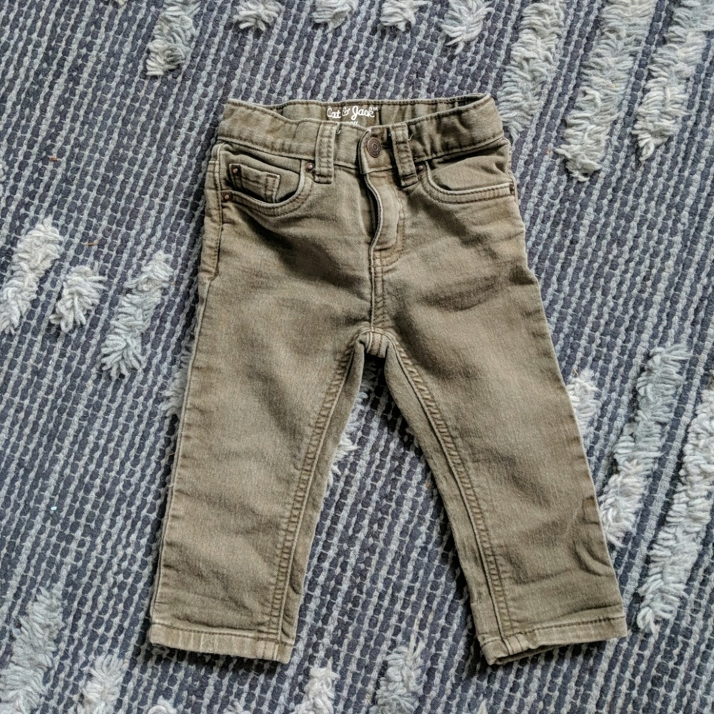 Cat & Jack Skinny Army Green Jeans